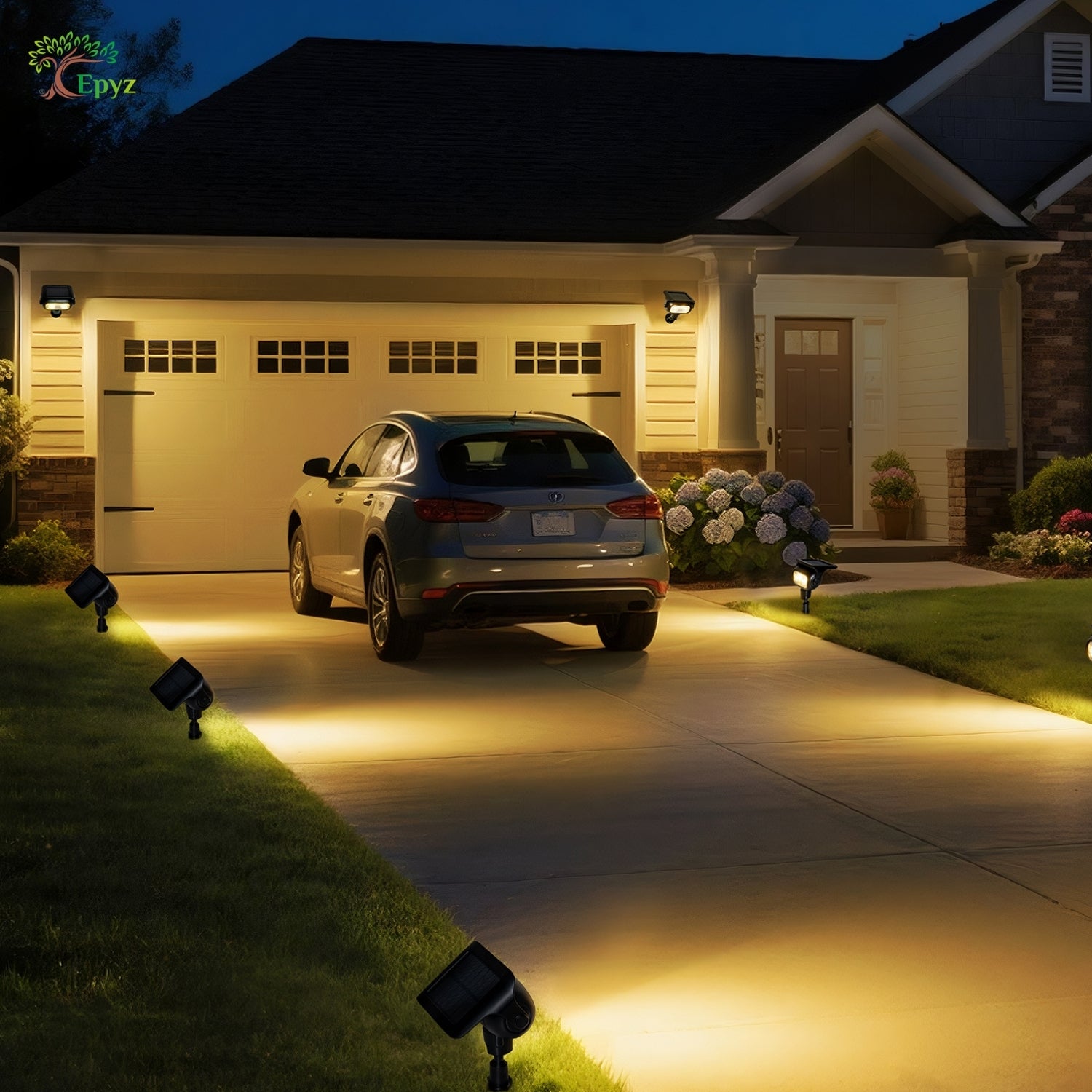 SOLAR SPOT LIGHT FOR PATHWAY & GARDEN (WARM & WHITE COLOUR)