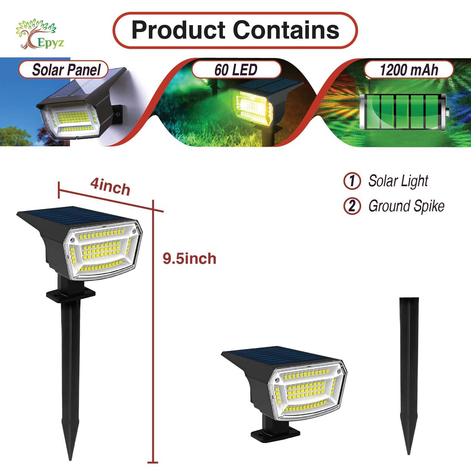 SOLAR SPOT STAKE LIGHT MULTICOLOR