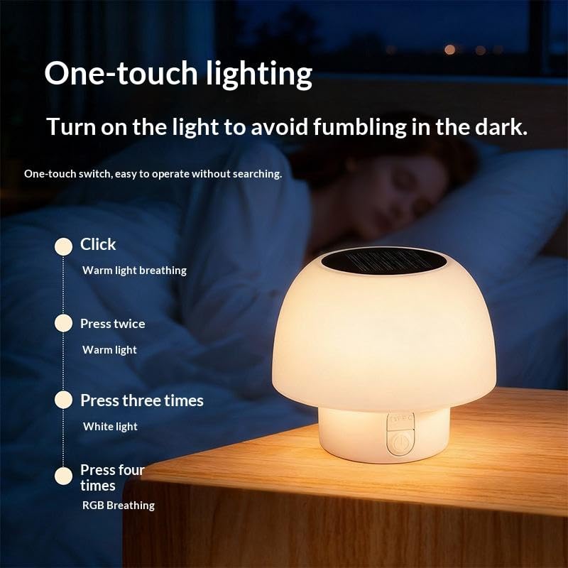 SOLAR TABLE LAMP (WARM WHITE AND RGB LED)