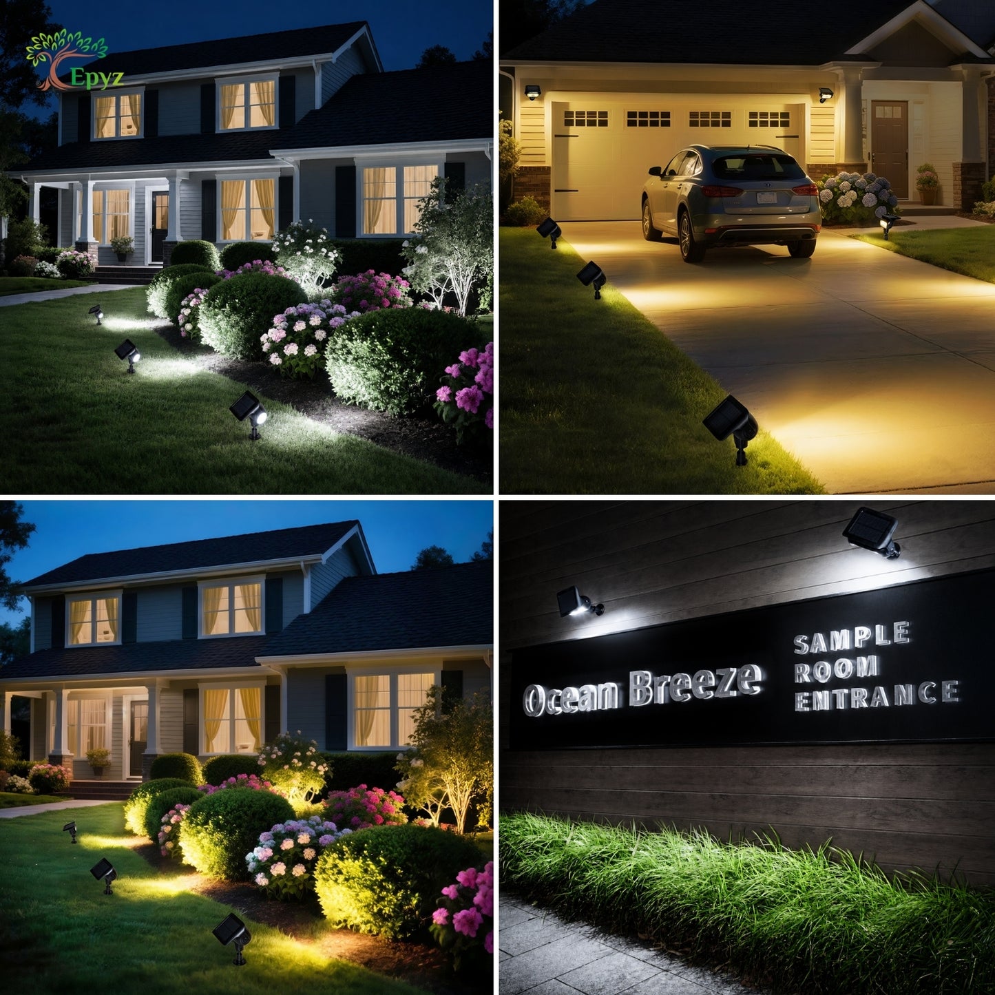 SOLAR SPOT LIGHT FOR PATHWAY & GARDEN (WARM & WHITE COLOUR)