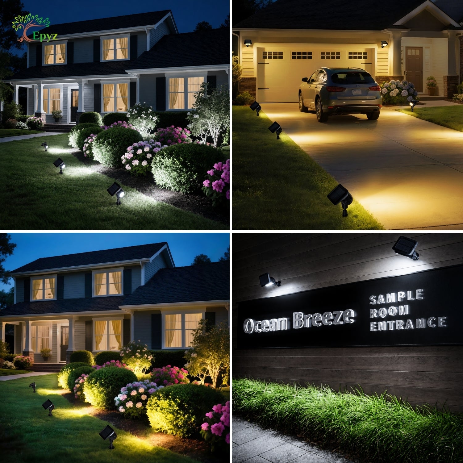 SOLAR SPOT LIGHT FOR PATHWAY & GARDEN (WARM & WHITE COLOUR)