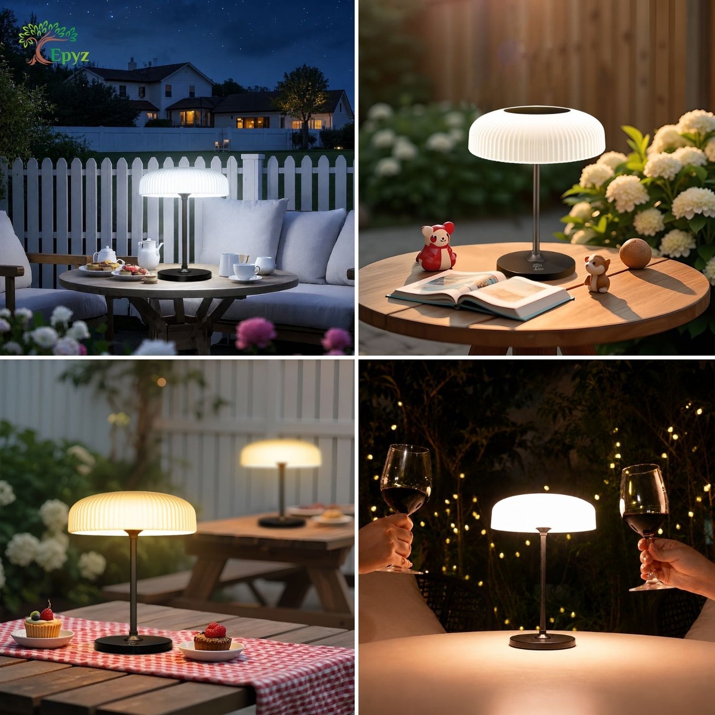 SOLAR LED TABLE LAMP TOUCH AND GESTURE CONTROL & 3 MODES