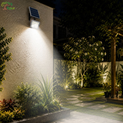 100 WATT SOLAR FLOOD LIGHT WITH MOTION SENSOR (33 LED)