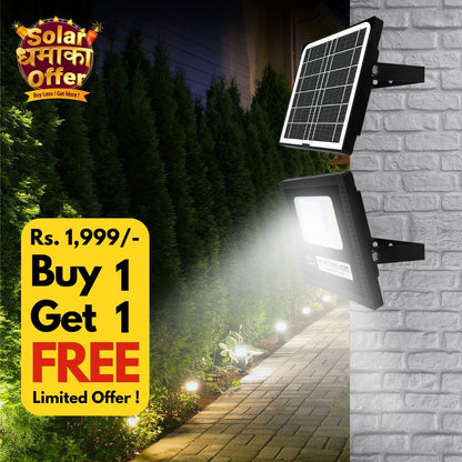 10 Watt Solar LED Flood White Lights (Buy 1 Get 1 Free)