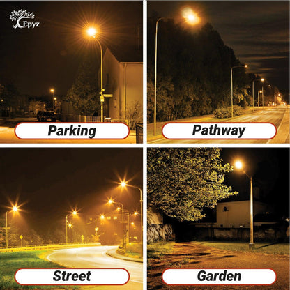 60 Watt Solar Street Lights for Outdoor (Warm Light)