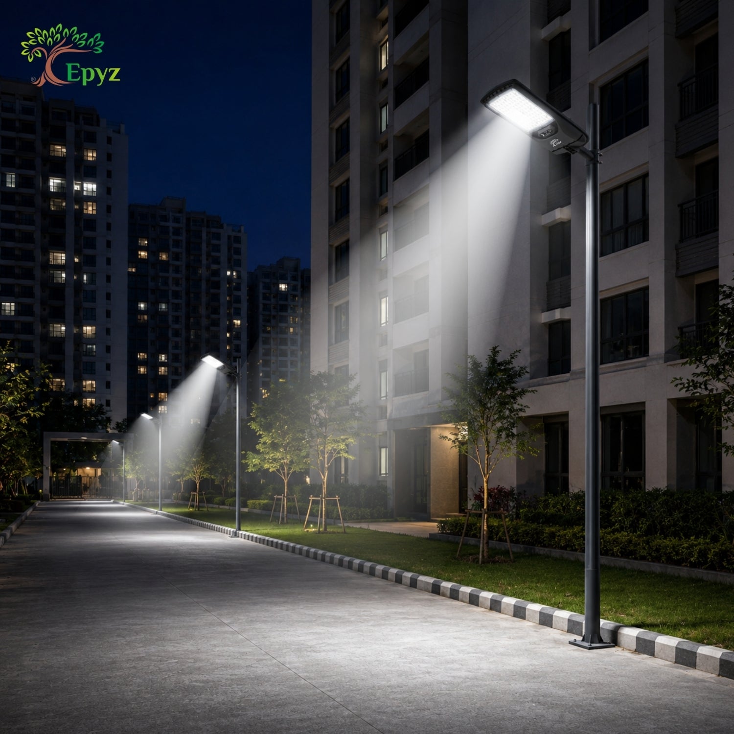 100 WATT SOLAR STREET LIGHT WITH OPTICAL LENS & (110 LED)