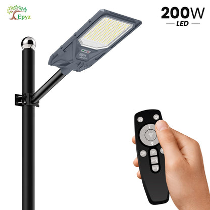 200 WATT SOLAR STREET LIGHT WITH MOTION SENSOR