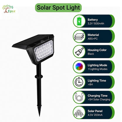 SOLAR SPOT LIGHT 30LED RGB LIGHT