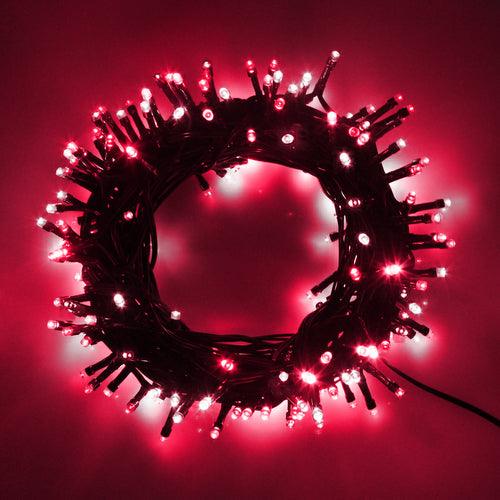 100 LED Solar Red String Light