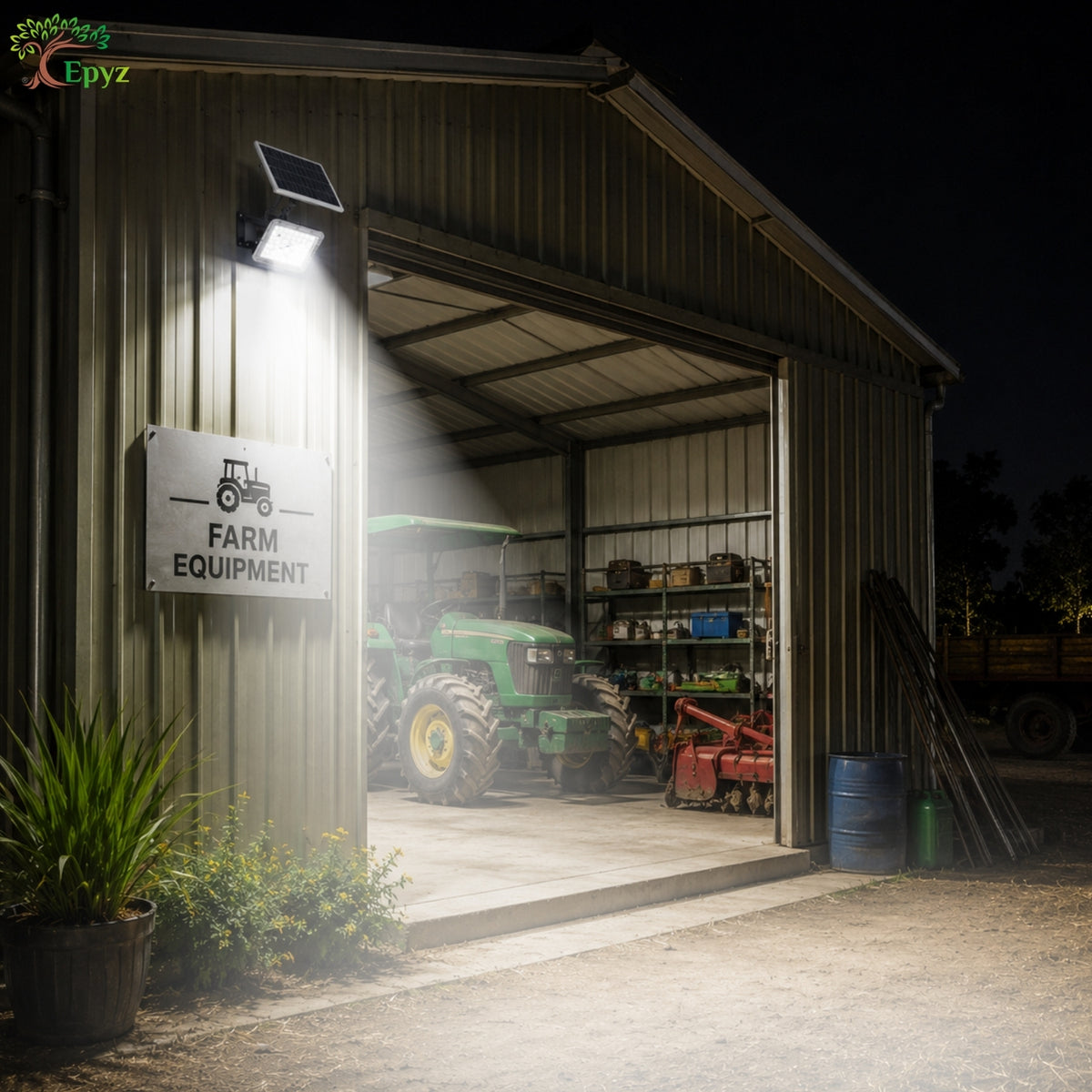 100 WATT SOLAR FLOOD LIGHT WITH MOTION SENSOR (33 LED)