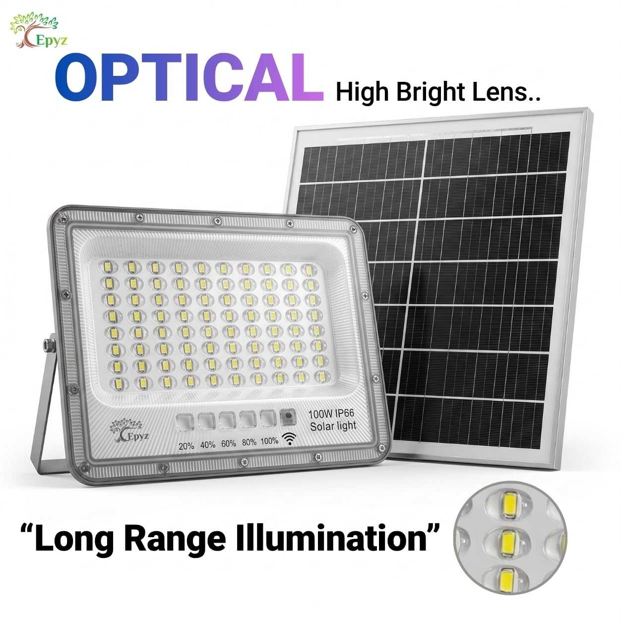 100WATT SOLAR FLOOD LIGHT WITH ALUMINIUM BODY
