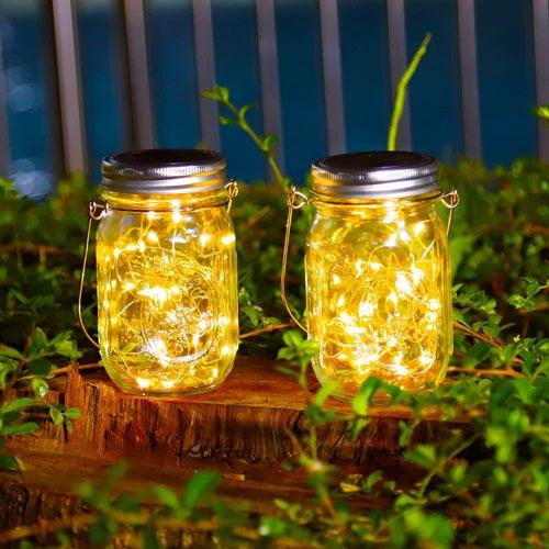 Solar Jar Lights | Glass Hanging Jar Lights