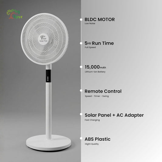 Solar portable fan