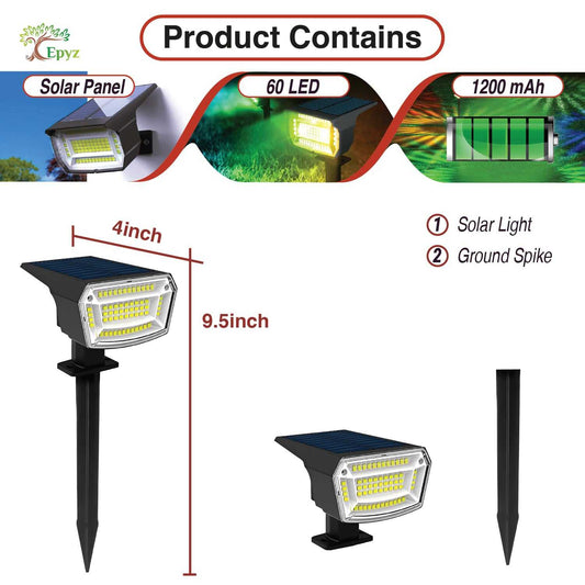 Solar Spot Light for Garden – Waterproof 29 LED Color Changing Light (Buy 1 Get 1 Free)