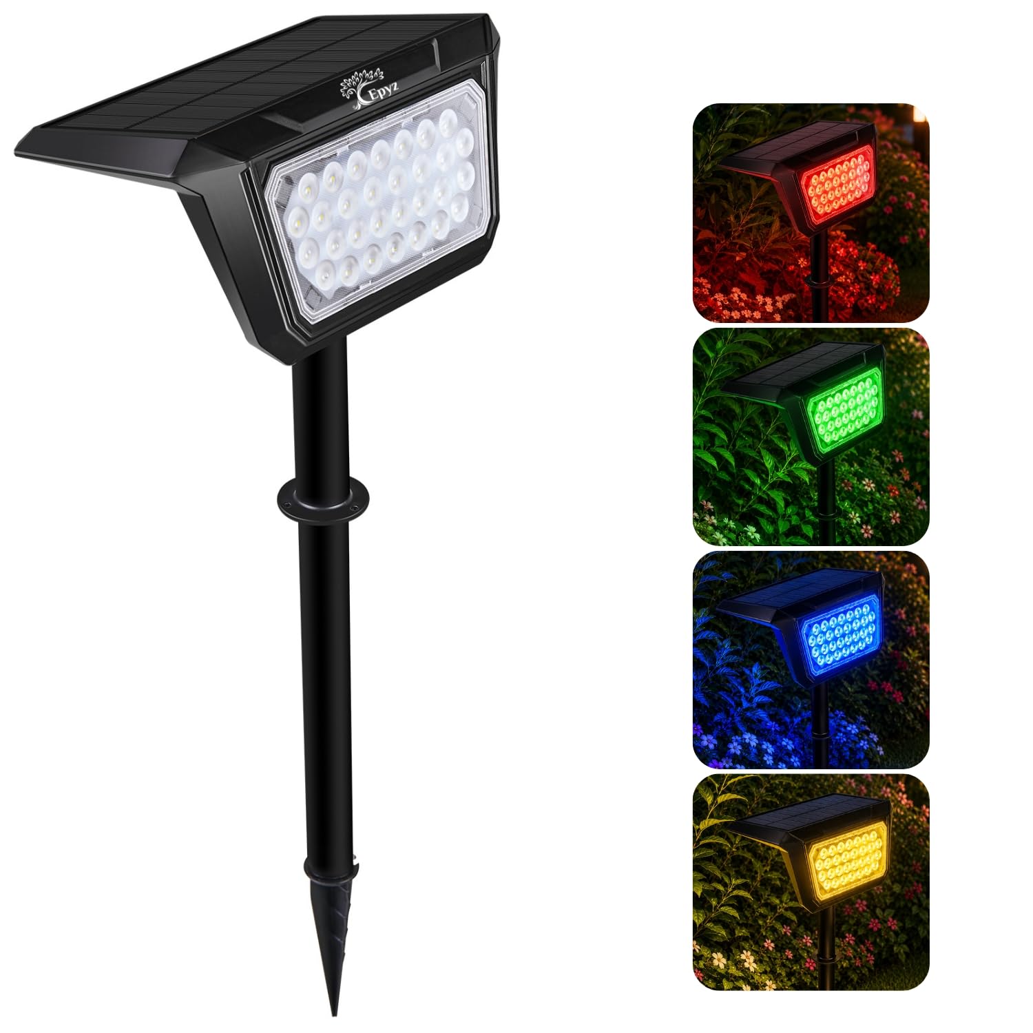 SOLAR SPOT LIGHT 30LED RGB LIGHT