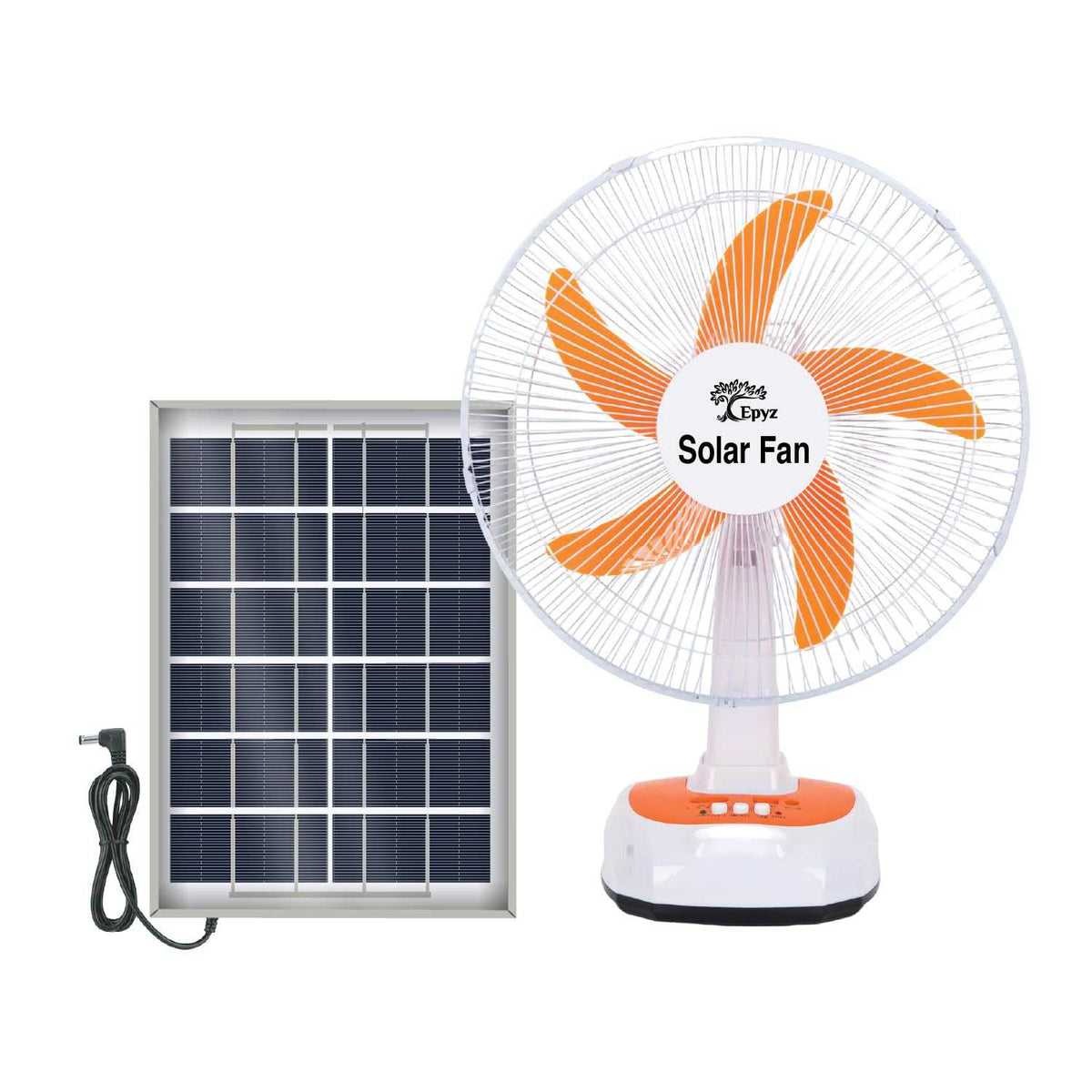 SOLAR POWERED RECHARGEABLE FAN 16 INCH ( TABLE FAN )