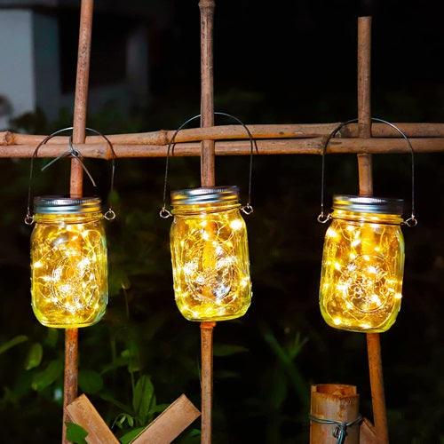 Solar Jar Lights | Glass Hanging Jar Lights