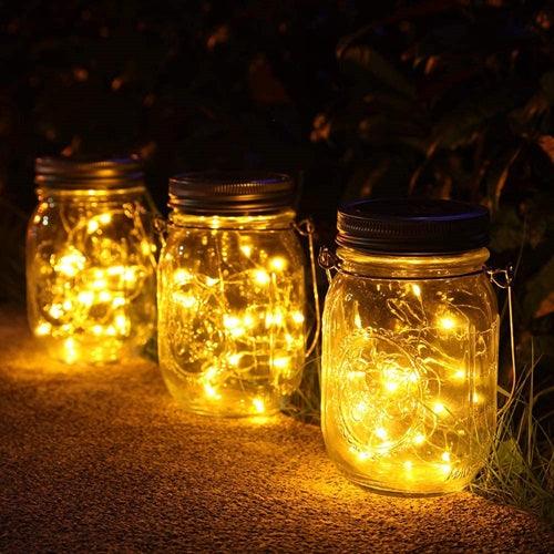 Solar Jar Lights | Glass Hanging Jar Lights