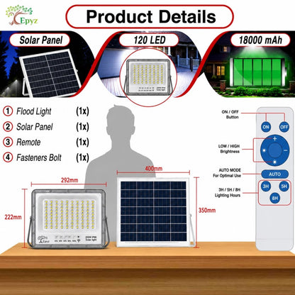 200 WATT SOLAR FLOOD LIGHT WITH ALUMINIUM BODY