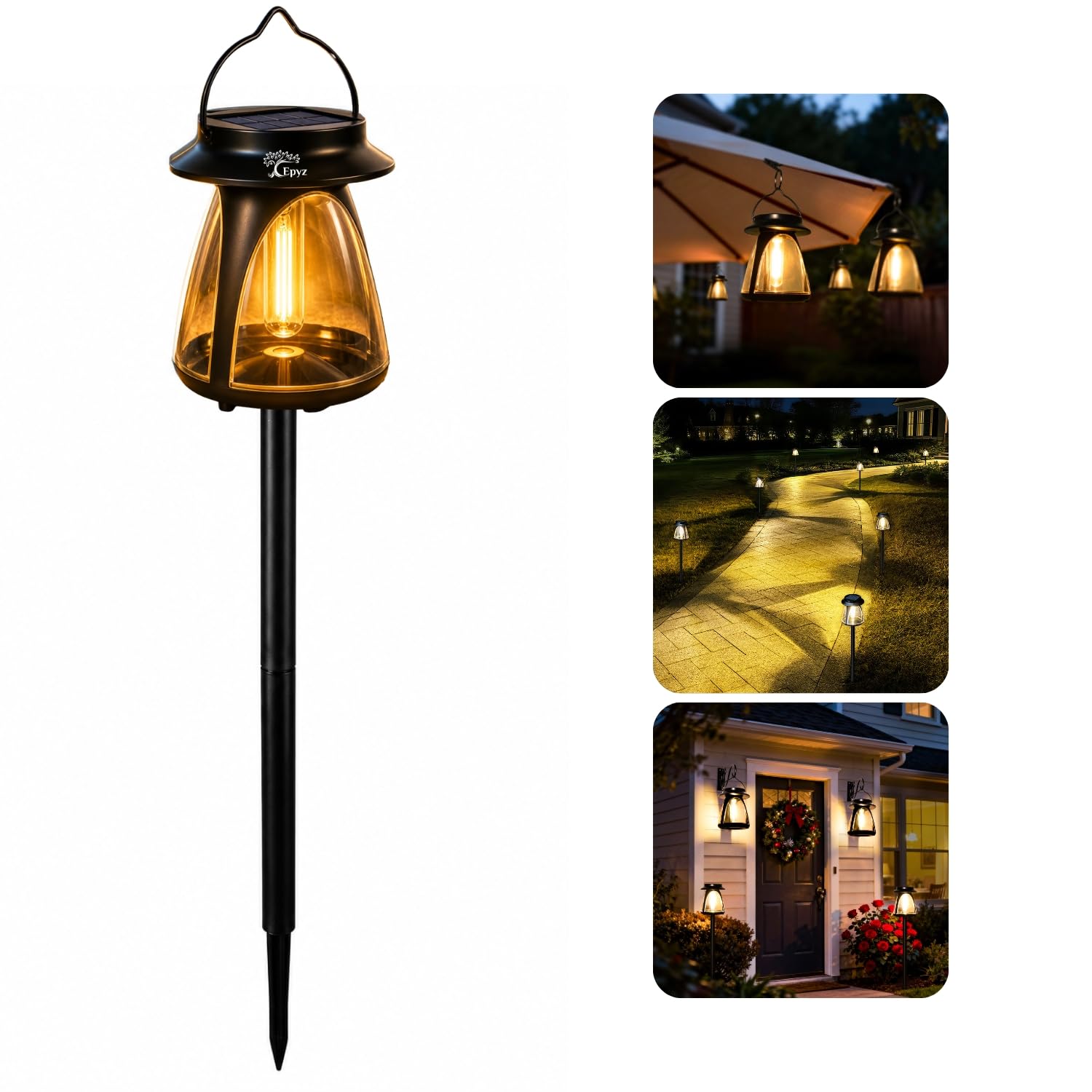 SOLAR STAKE LIGHT WARM YELLOW FOR GARDEN PATHWAY