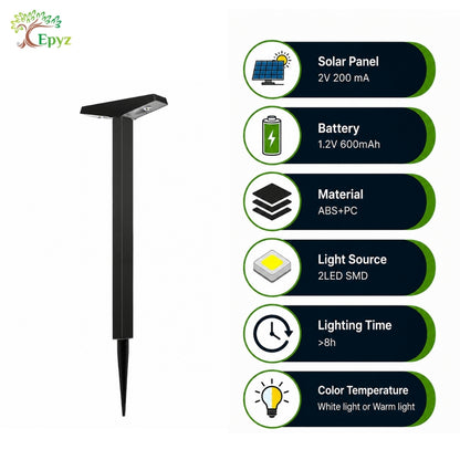 SOLAR PATHWAY LIGHT FOR OUTDOOR (WARM & WHITE COLOUR)