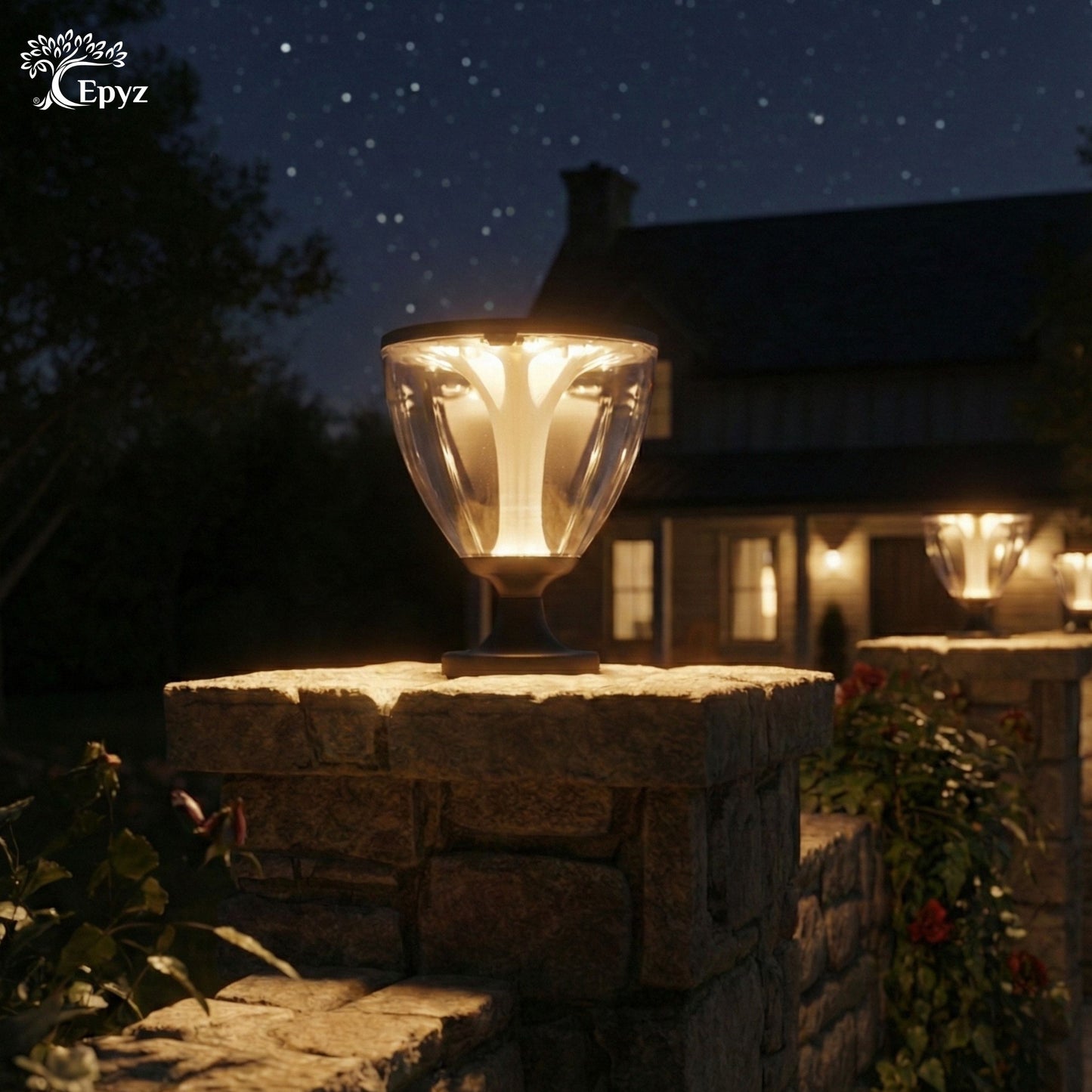 Solar Pillar Lights | Outdoor Modern Pillar Lights 72Led
