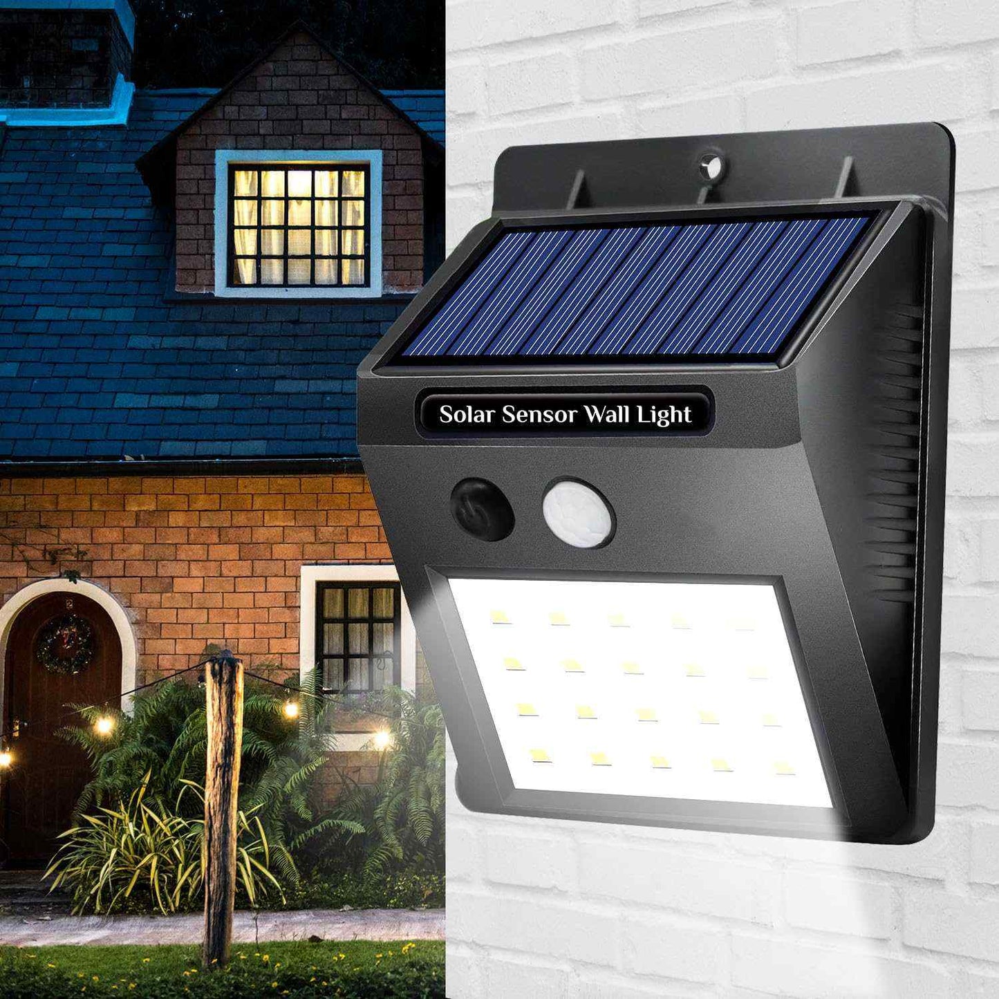 SOLAR MOTION SENSOR WALL LIGHT 20 LED