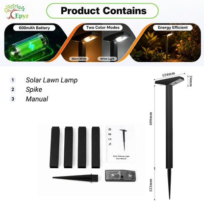 SOLAR PATHWAY LIGHT FOR OUTDOOR (WARM & WHITE COLOUR)