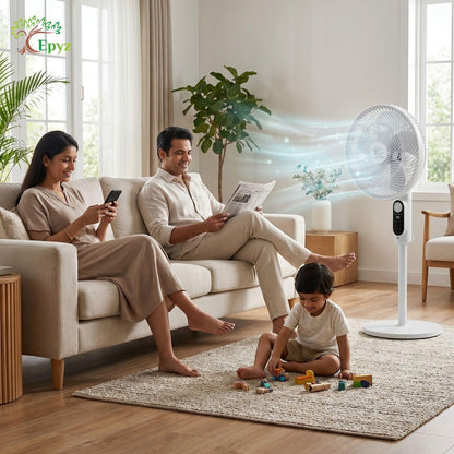 SOLAR POWERED AIR CIRCULATOR FAN WITH 360° ADJUSTABLE TABLE & PEDESTAL FAN