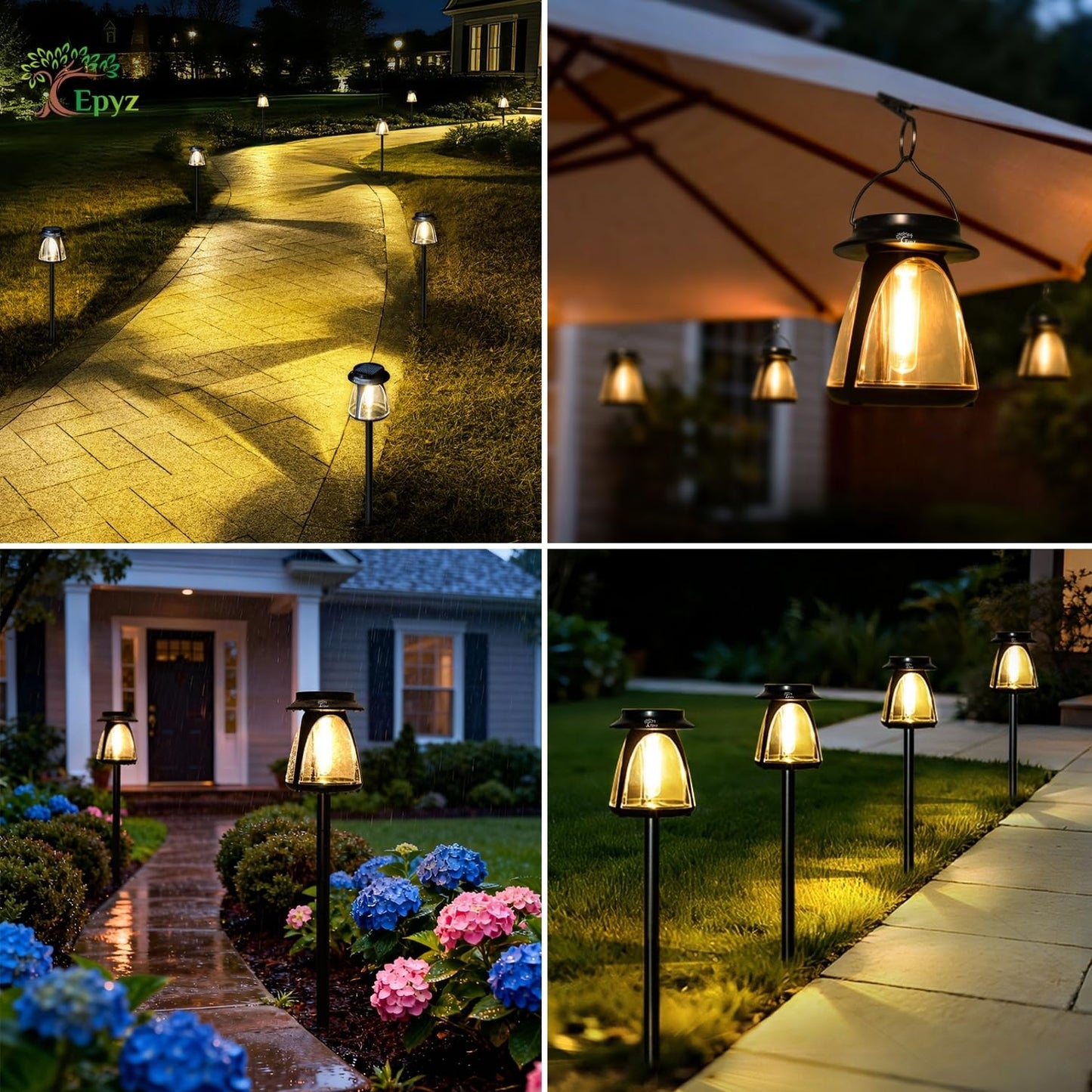 SOLAR STAKE LIGHT WARM YELLOW FOR GARDEN PATHWAY