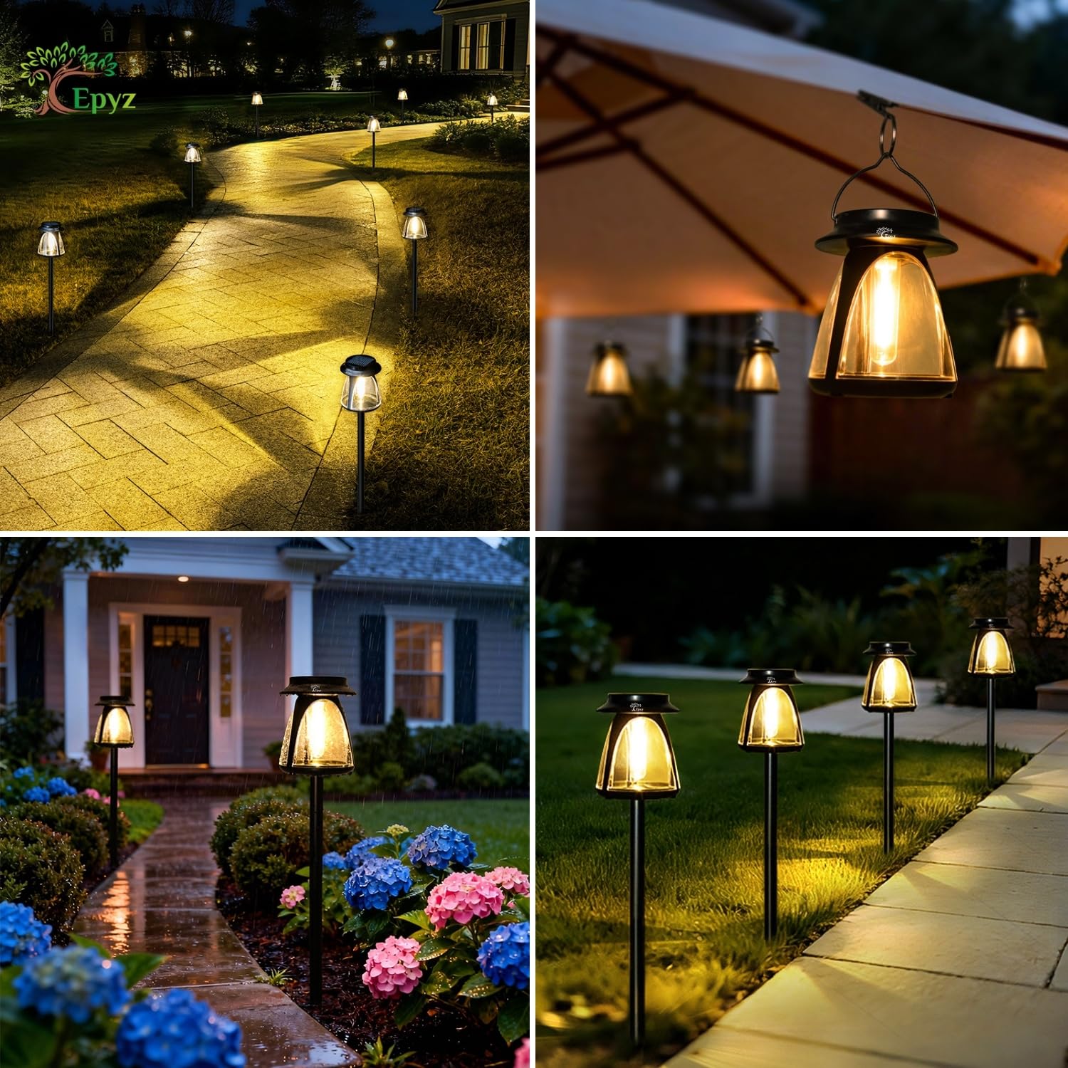 SOLAR STAKE LIGHT WARM YELLOW FOR GARDEN PATHWAY