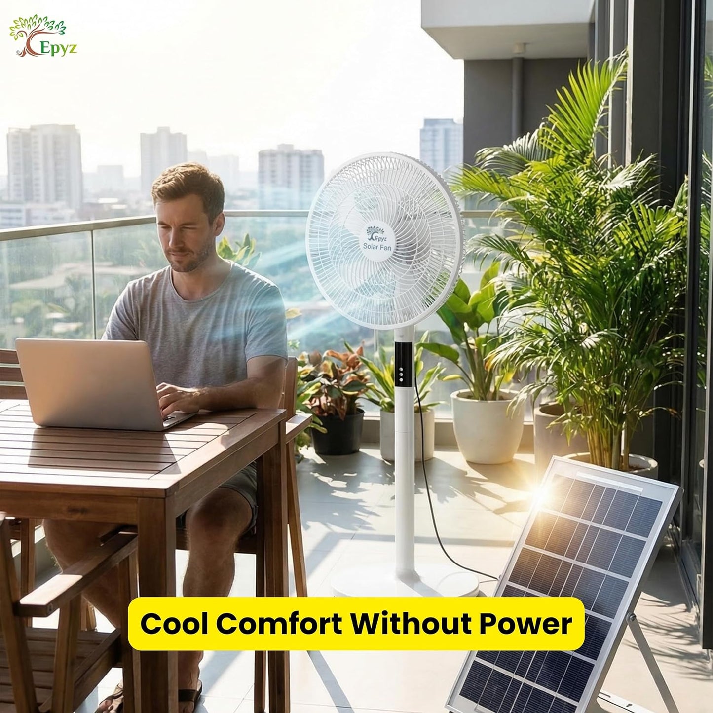 Solar portable fan