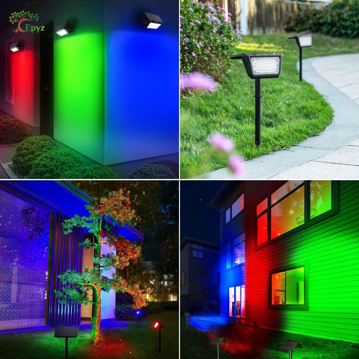SOLAR SPOT LIGHT 30LED RGB LIGHT