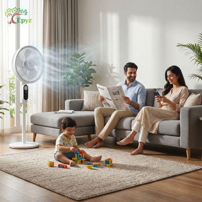 SOLAR POWERED AIR CIRCULATOR FAN WITH 360° ADJUSTABLE TABLE & PEDESTAL FAN