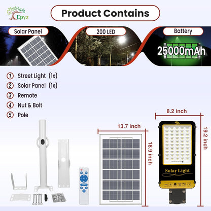 100 WATT SEMI-INTEGRATED SOLAR STREET LIGHT ALUMINIUM BODY