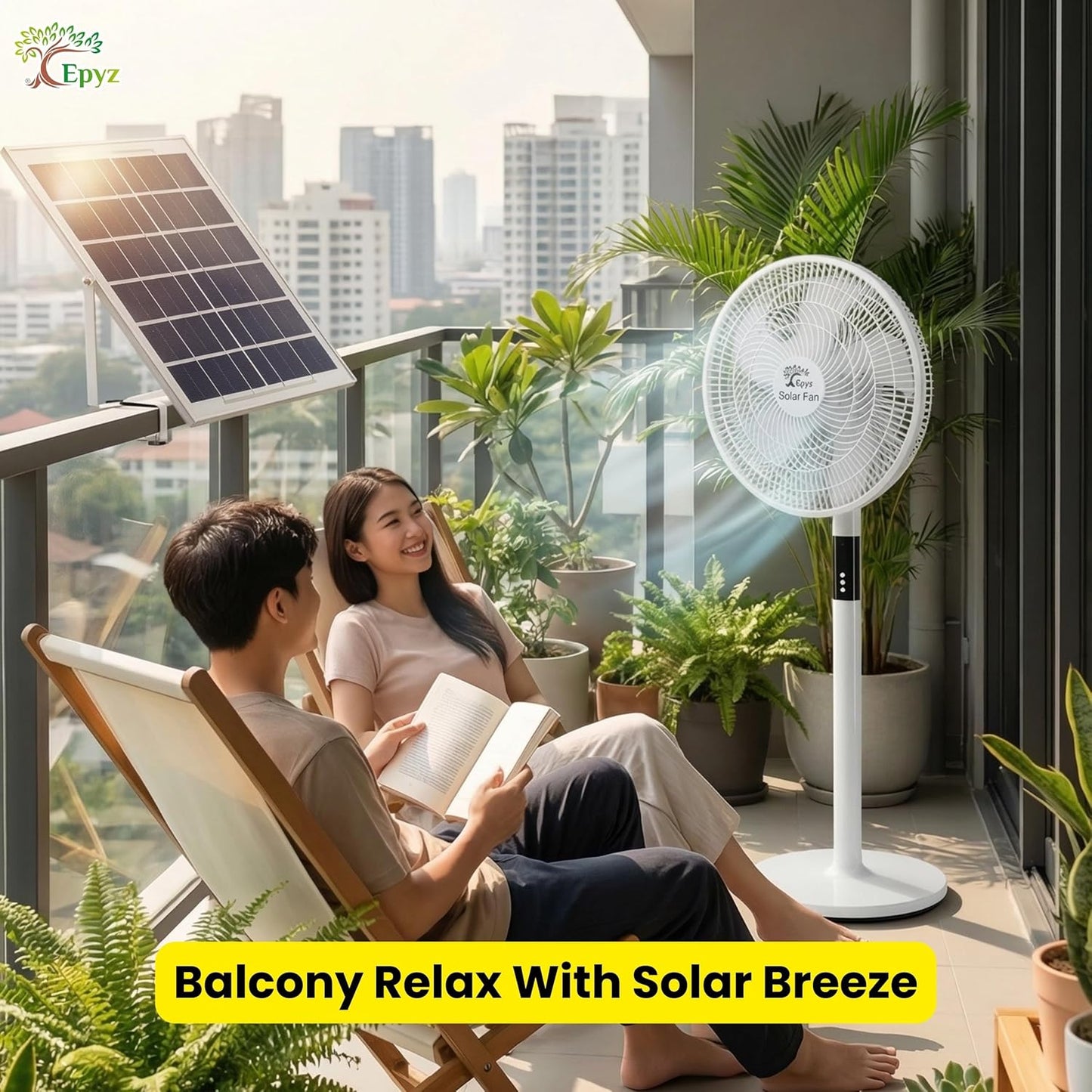 Solar portable fan