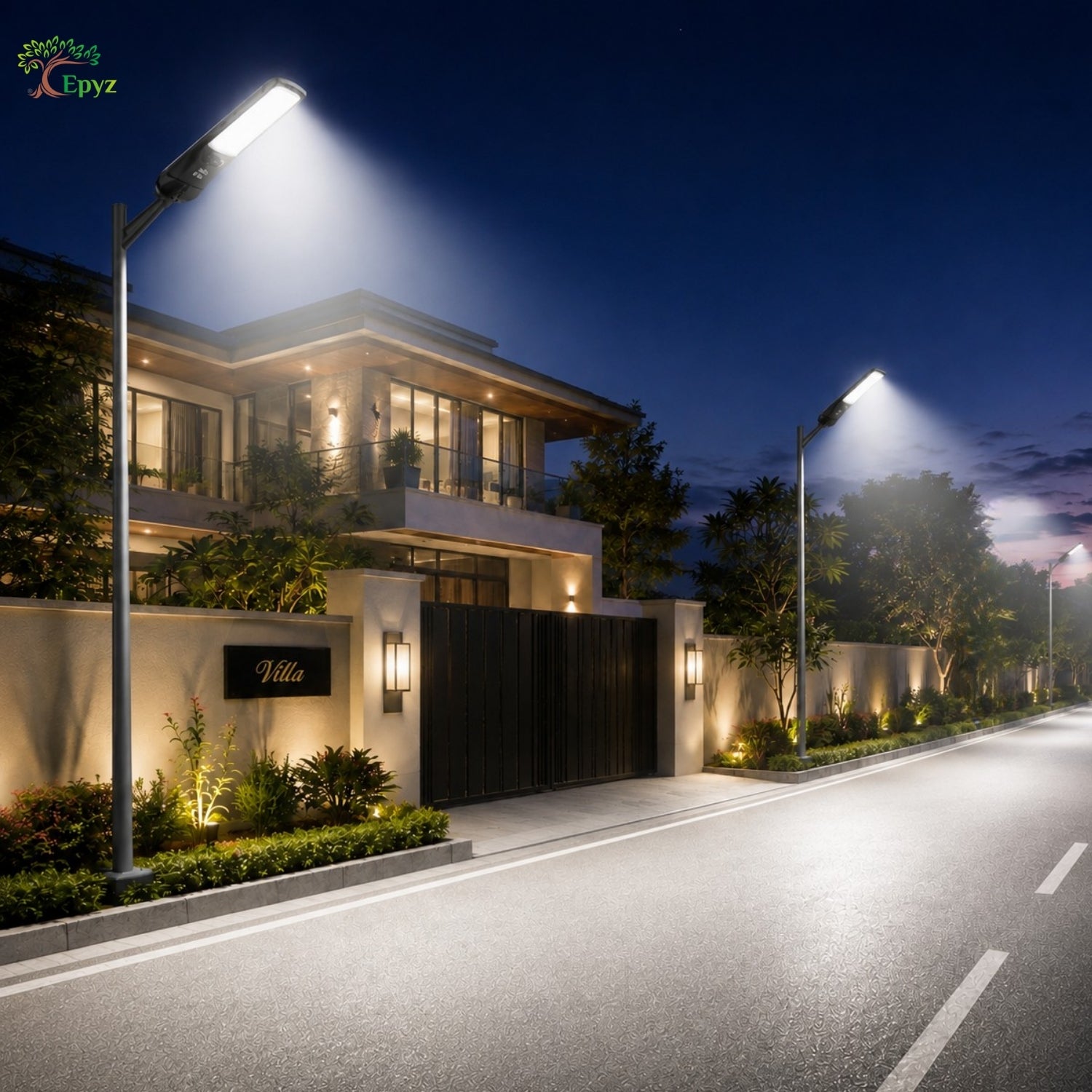 300 WATT SOLAR STREET LIGHT WITH OPTICAL LENS & (220 LED)