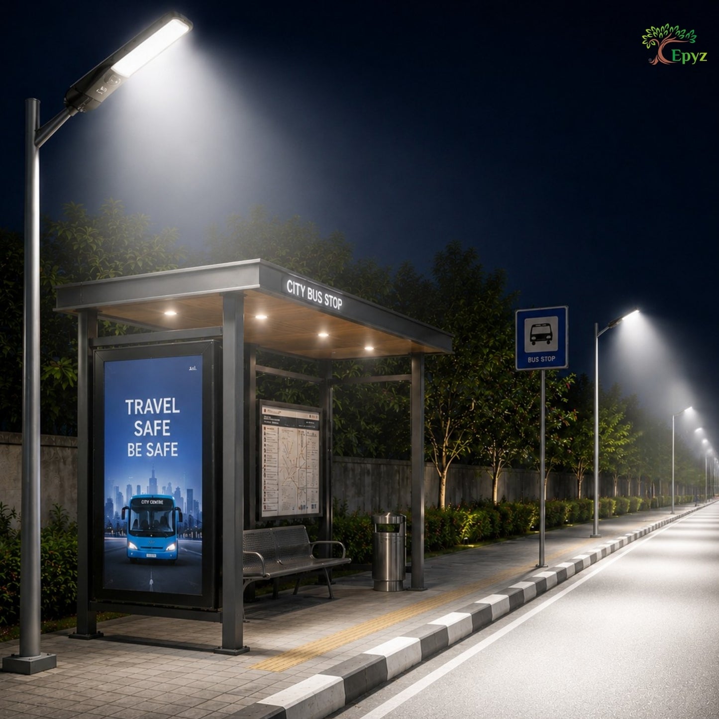 300 WATT SOLAR STREET LIGHT WITH OPTICAL LENS & (220 LED)