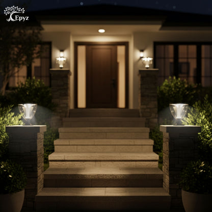 Solar Pillar Lights | Outdoor Modern Pillar Lights 72Led