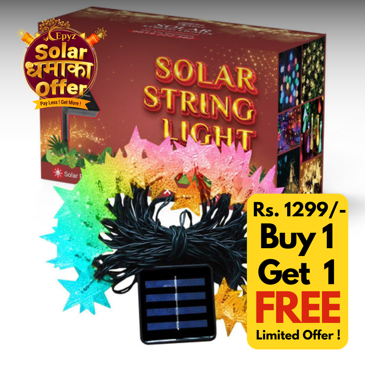 Solar Star String Lights For Outdoor( Buy 1 Get 1 Free ! )