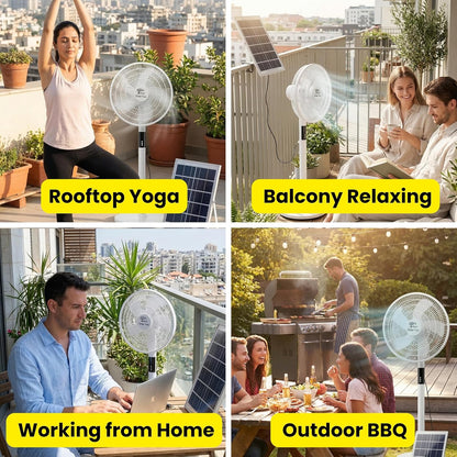 Solar portable fan
