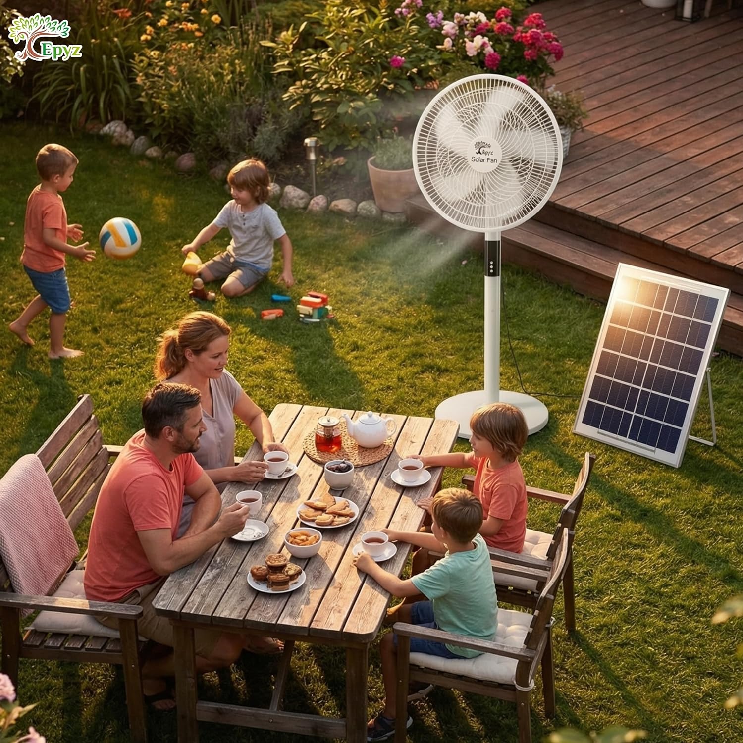 Solar portable fan