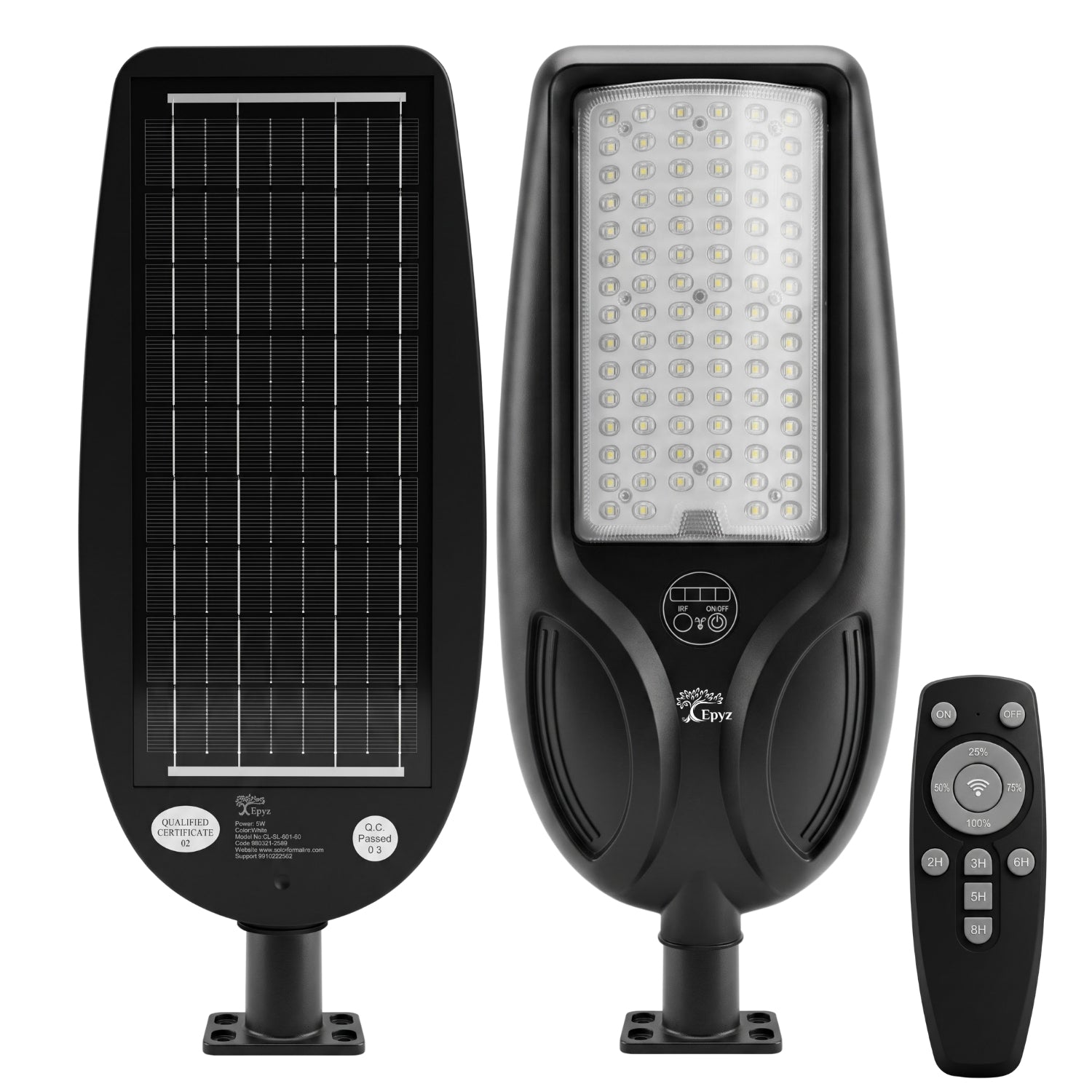 80WATT SOLAR STREET LIGHT WITH OPTICAL LENS LED