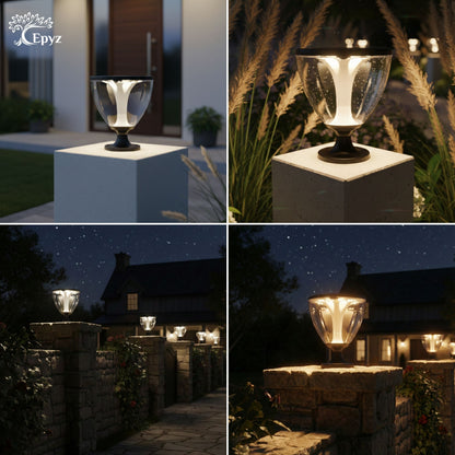 Solar Pillar Lights | Outdoor Modern Pillar Lights 72Led