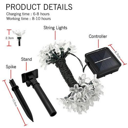 Solar Sakura String 30 LED Light (Warm Light)