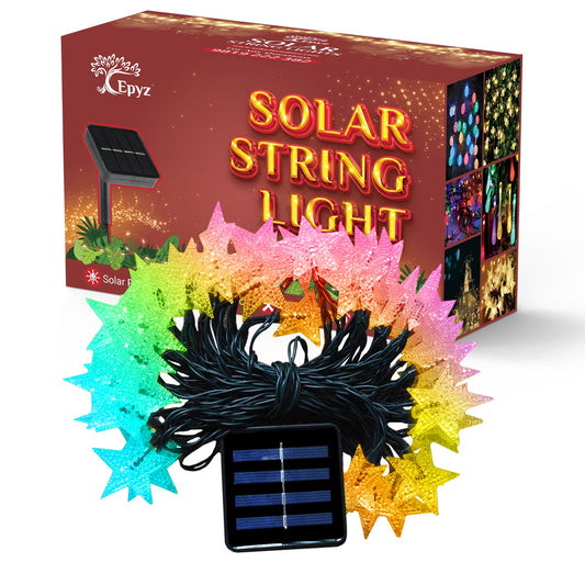 Solar Led Star Multicolour String Lights - Epyz