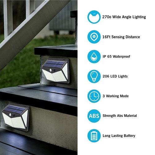 Solar Motion Sensor Light For House | Motion Sensor Light 208 LED