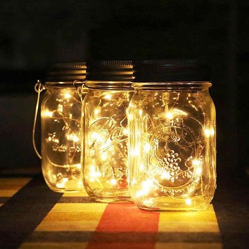 Solar Jar Lights | Glass Hanging Jar Lights