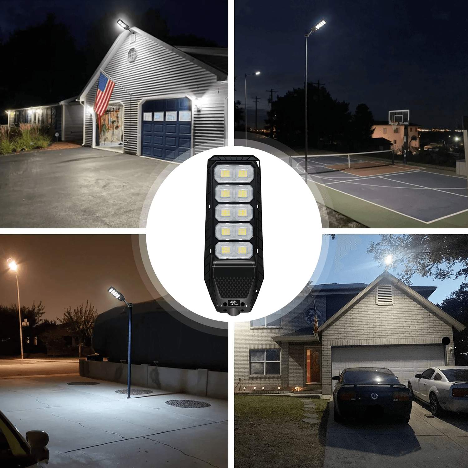 200 Watt Hexagon Solar Street Light (White Light)