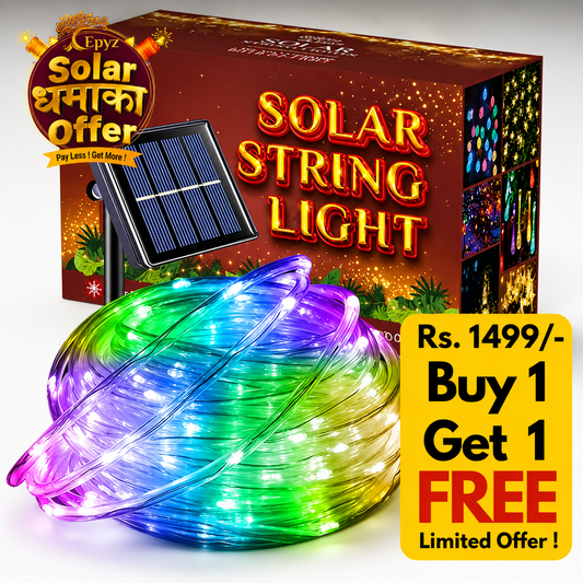 Solar Led Rope Lights Multicolour (50 Led) - ( Buy 1 Get 1 Free ! )